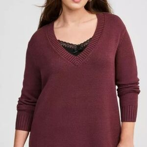 NWT TORRID V Neck Sweater